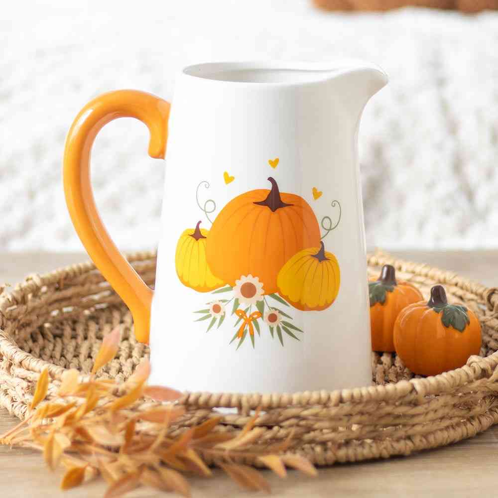 Something Different - Autumn Pumpkin Ceramic Carafe de fleurs - Multicolore